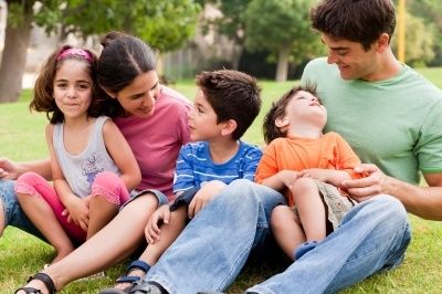 Smiling family